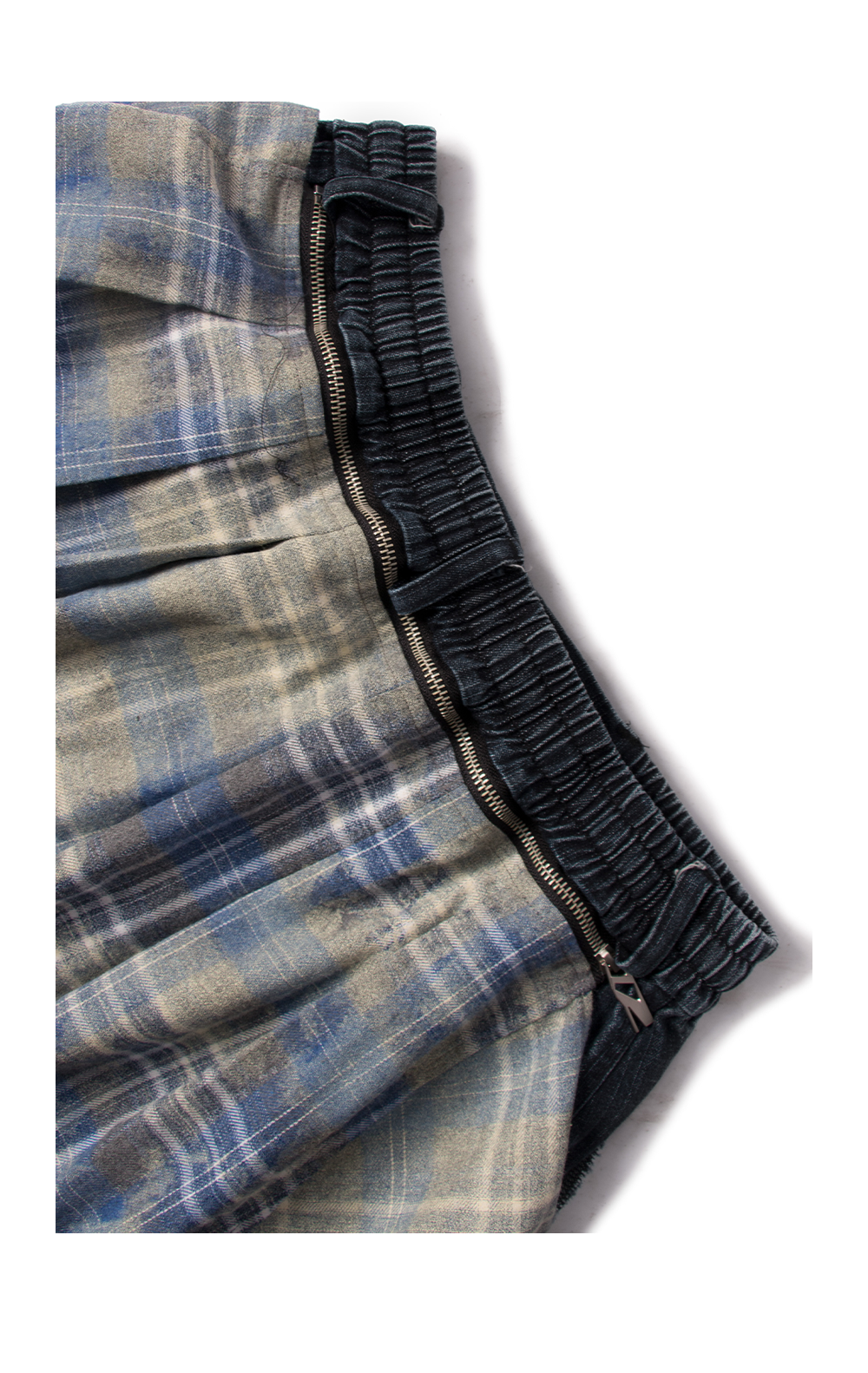 RELABEL Detachable Frill Tie-Detail Washed Denim Shorts - Distressed Blue Jeans