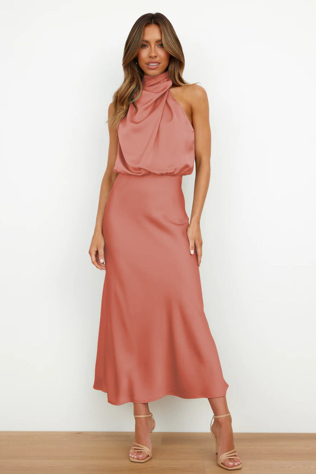 Fashion Stain Sleeveless Evening Dresses