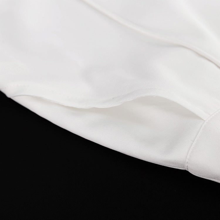 Cream White High-Waisted Maxi Skirt
