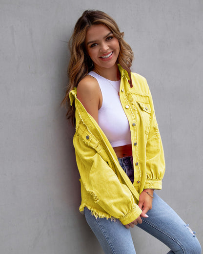 Women's Distressed Denim Jacket