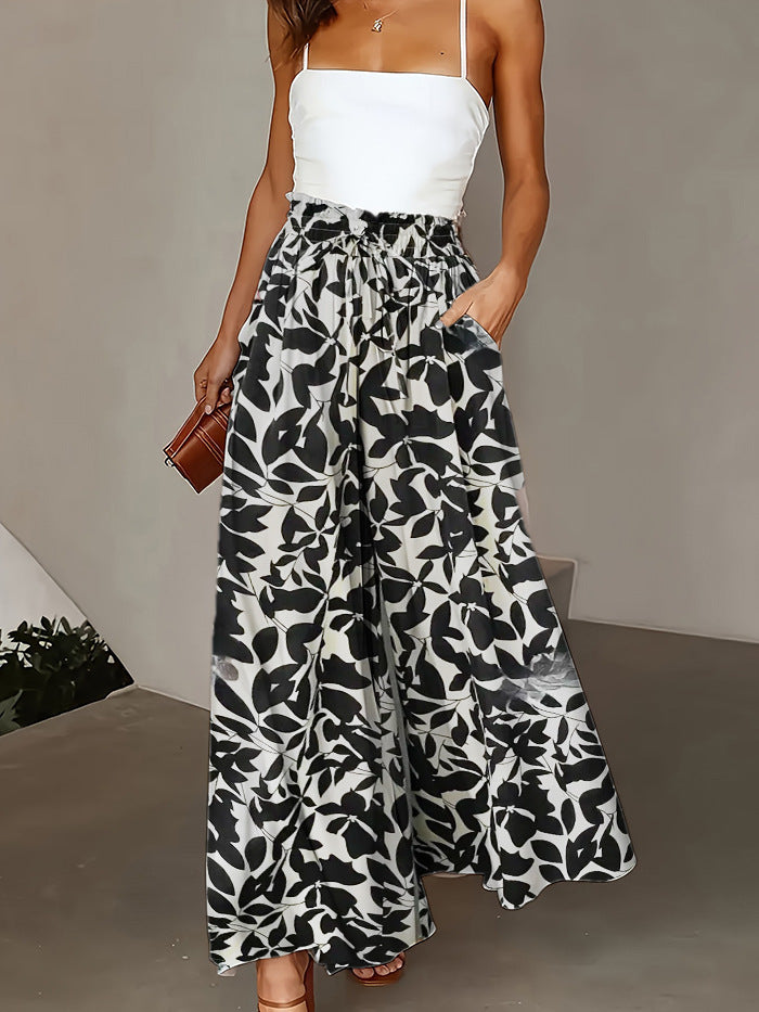 Women's High-Waisted Solid Color Casual Pants