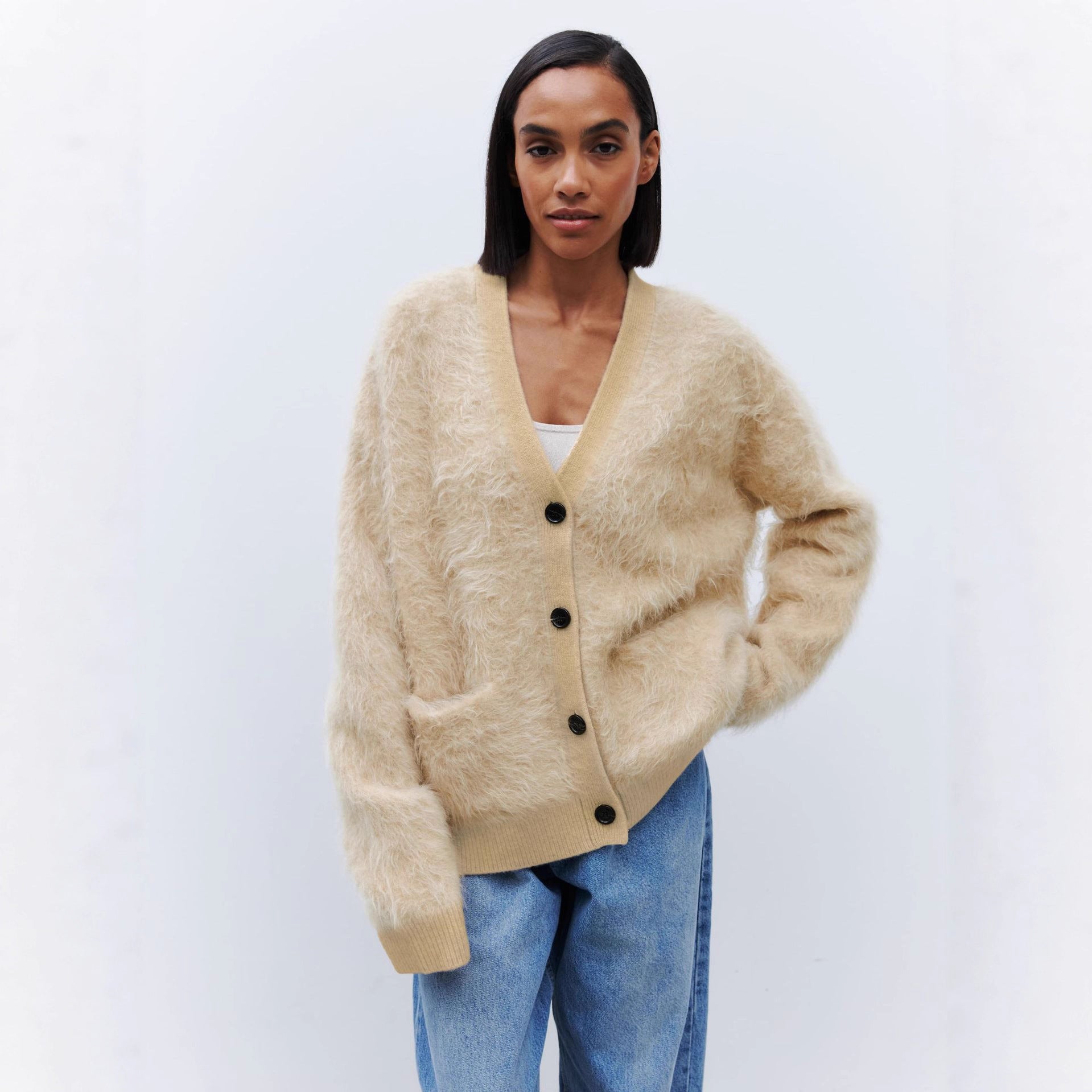 Women's Lazy Style Mink Sherpa Cardigan