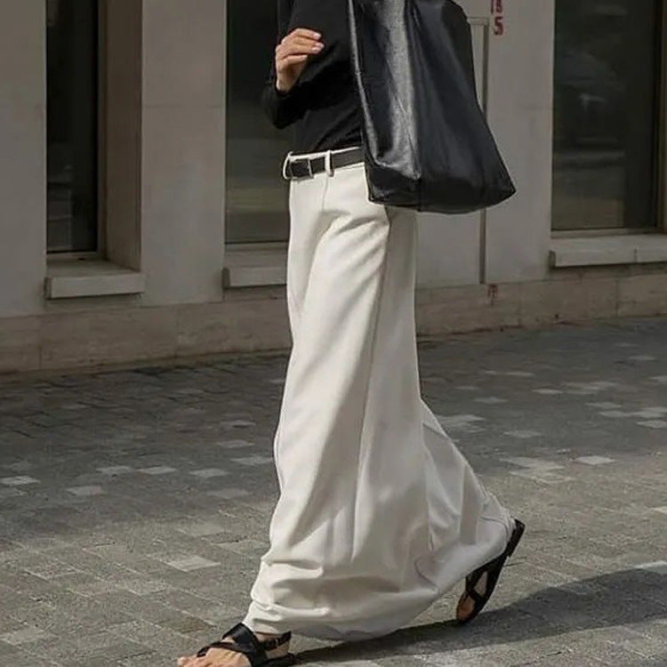 Cream White High-Waisted Maxi Skirt