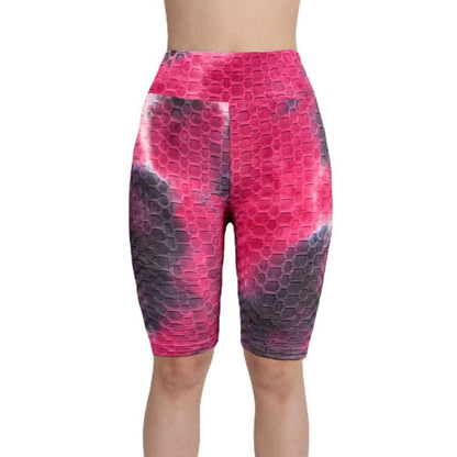 Watercolor Jacquard Tie-Dye Bubble Shorts – Yoga & Fitness 5-Inch Shorts