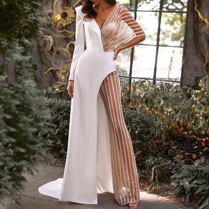 Designed Sexy See Through Lace Pants Dresses-Dresses-Free Shipping at meselling99