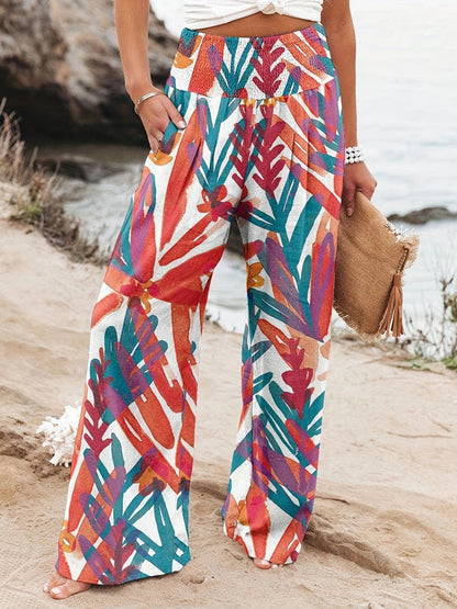 Women's Printed Wide-Leg Lounge Pants