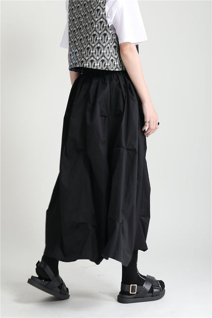 Women's High Waist A-Line Midi Skirt