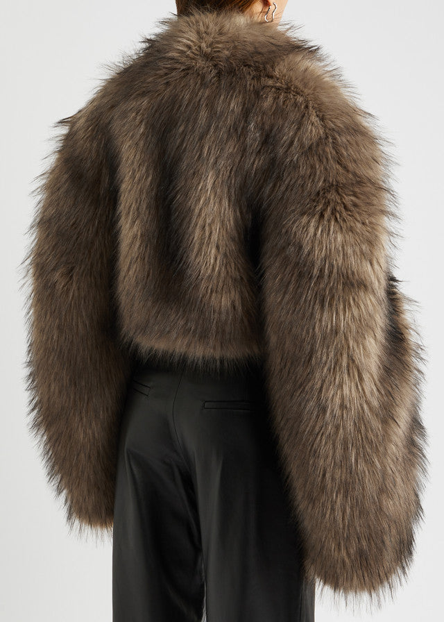 Retro Faux Mink Fur Short Coat Women’s – Reversible Plush Jacket