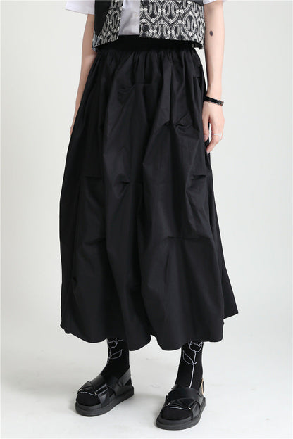 Women's High Waist A-Line Midi Skirt