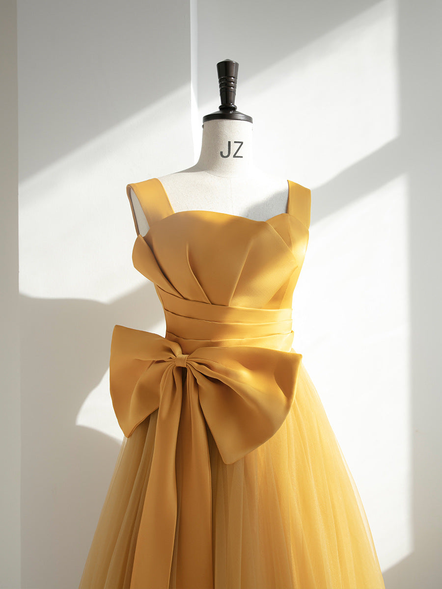 Elegant Long Prom Dresses with Bow-Dresses-Free Shipping at meselling99