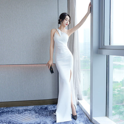 Sexy Designed One Shoulder Long Evening Party Dresses