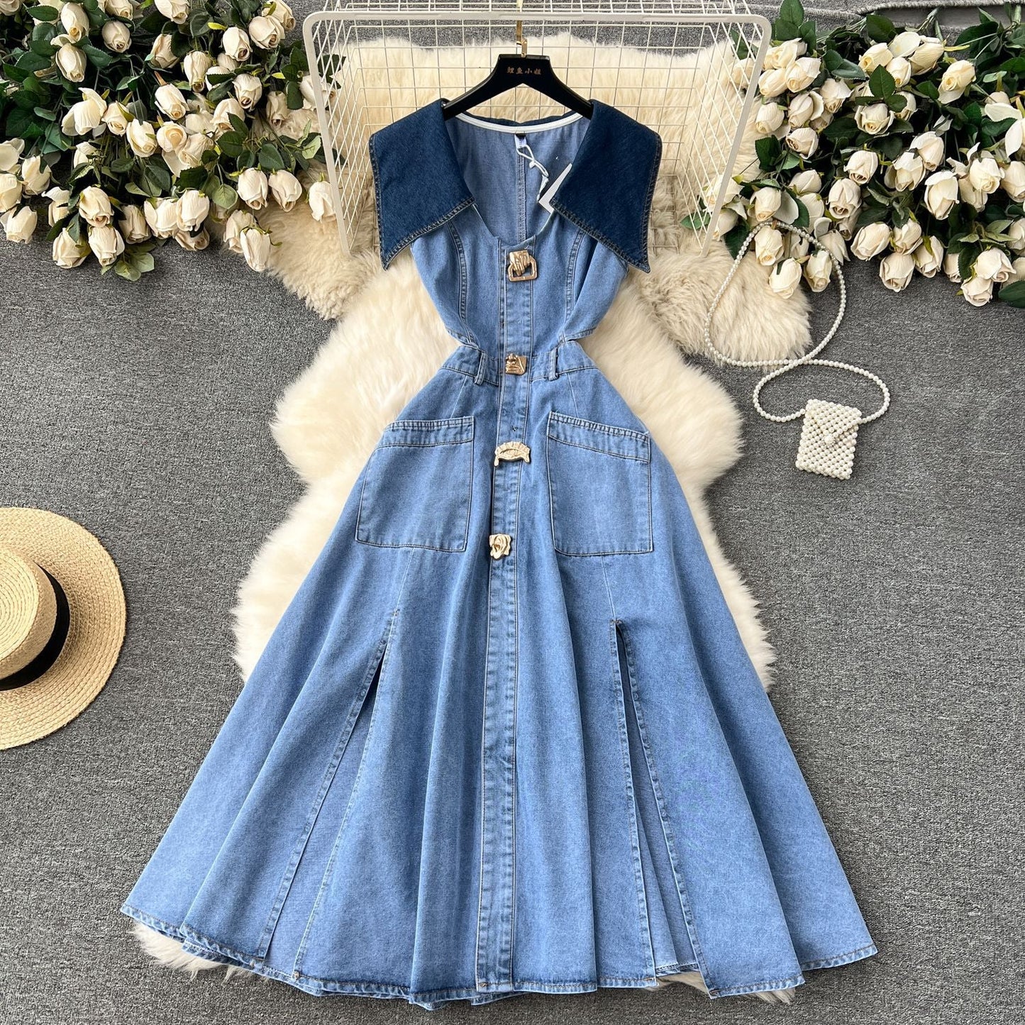 Women's Stylish Cowl Neck Sleeveless Dress