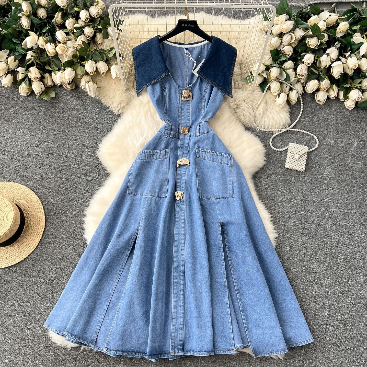 Women's Stylish Cowl Neck Sleeveless Dress