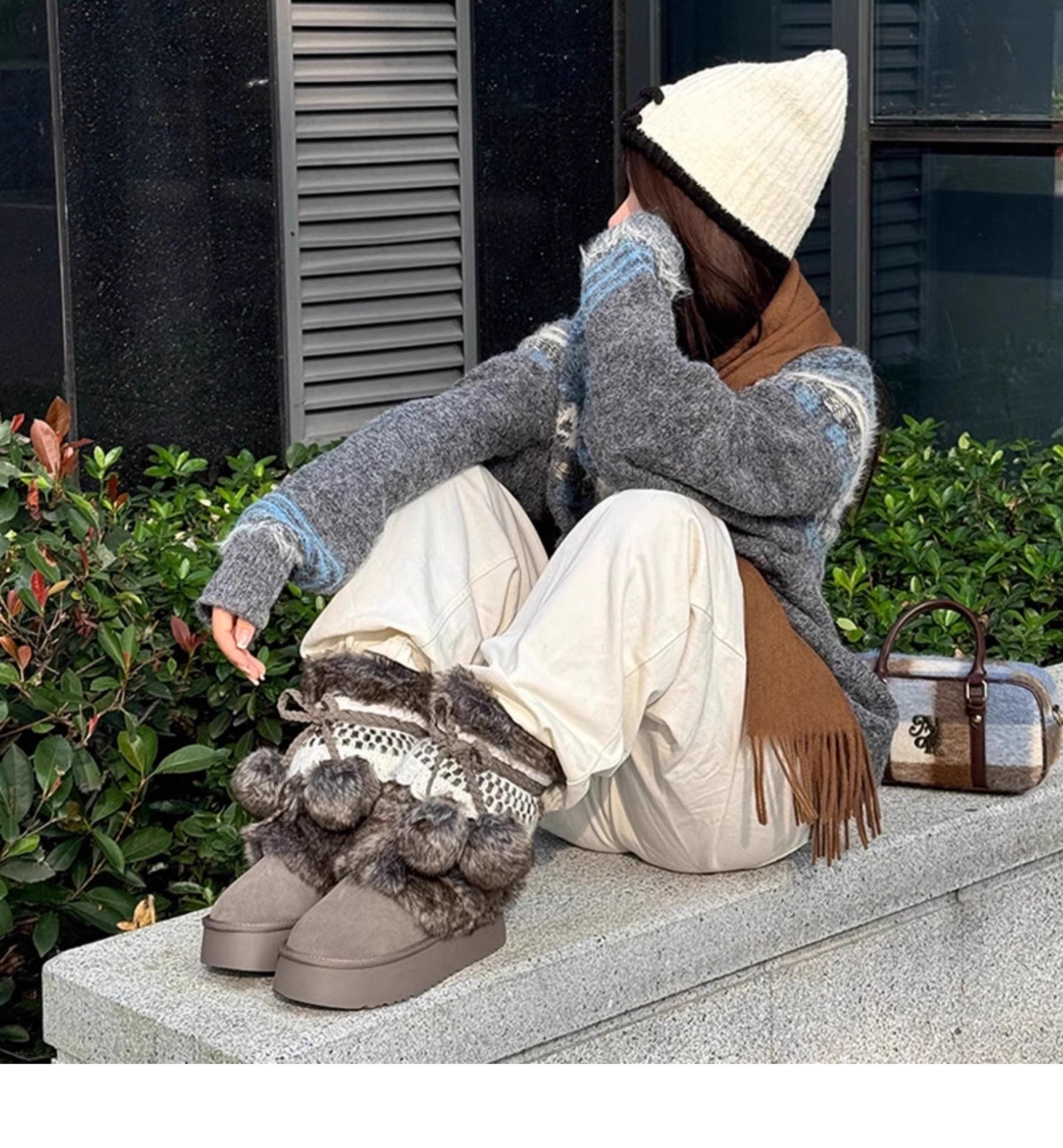 Women's Winter Fuzzy Snow Boots