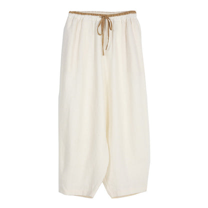 Women's Linen Cropped Palazzo Pants