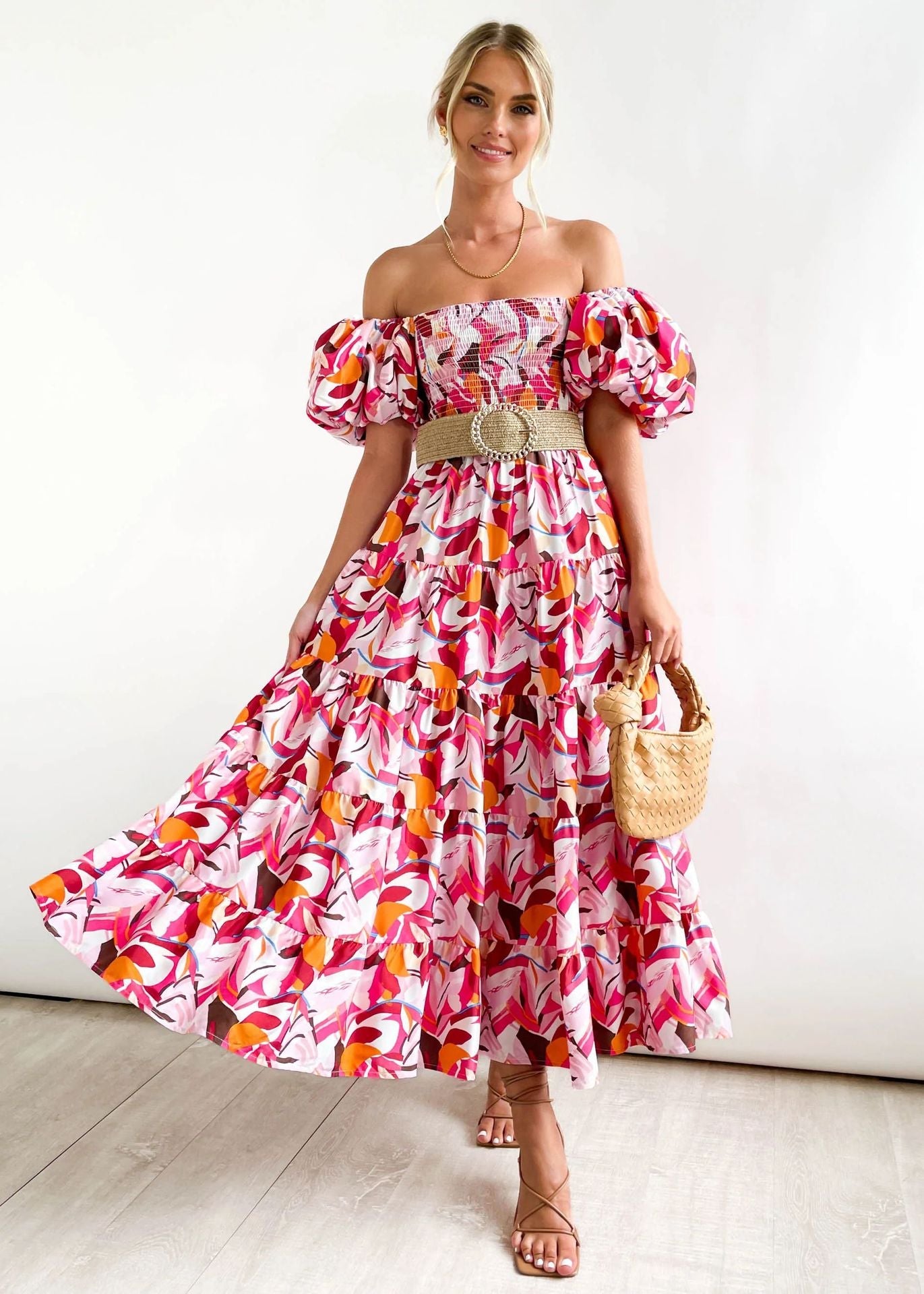 Women's Summer Bubble Sleeve Dress