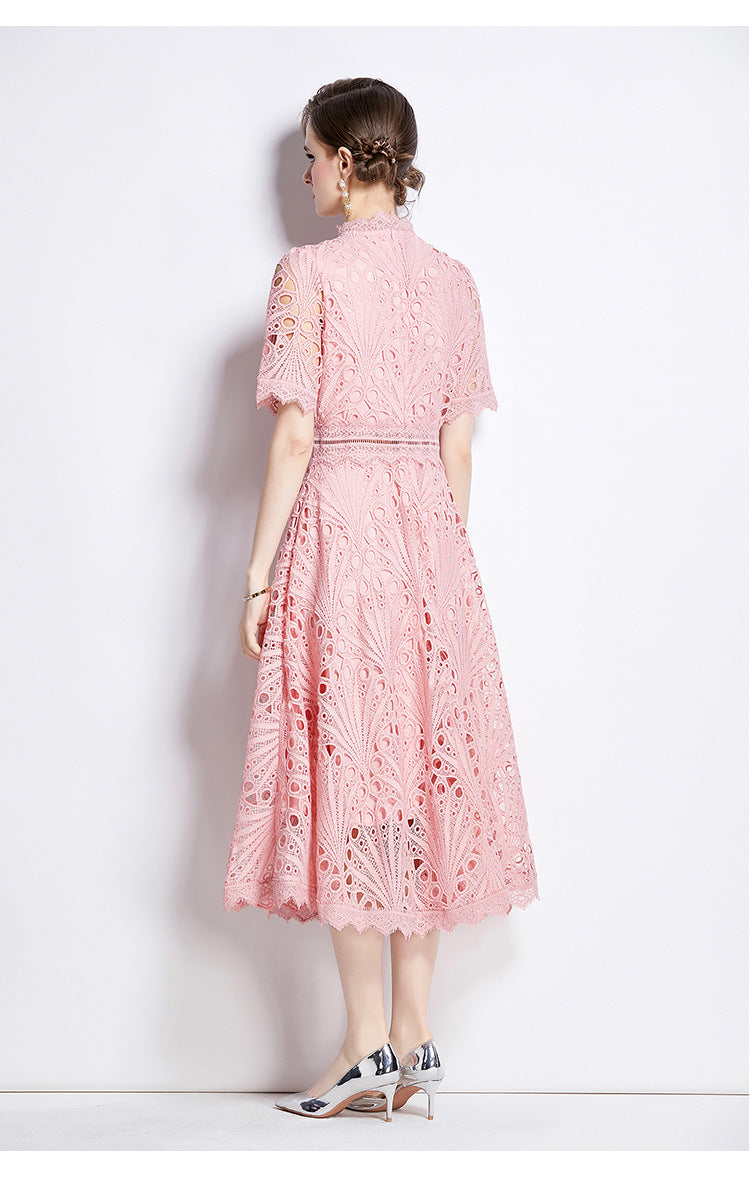 Elegant Vintage Lace Maxi Dress