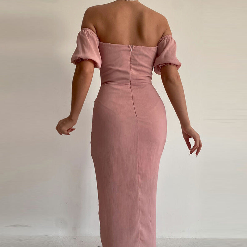 Sexy Off The Shoulder Lace Up Tight Mini Dresses-Dresses-Free Shipping at meselling99