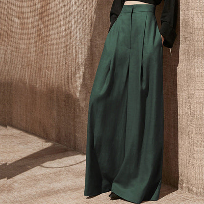 Women's High-Waisted Flowy Wide-Leg Pants