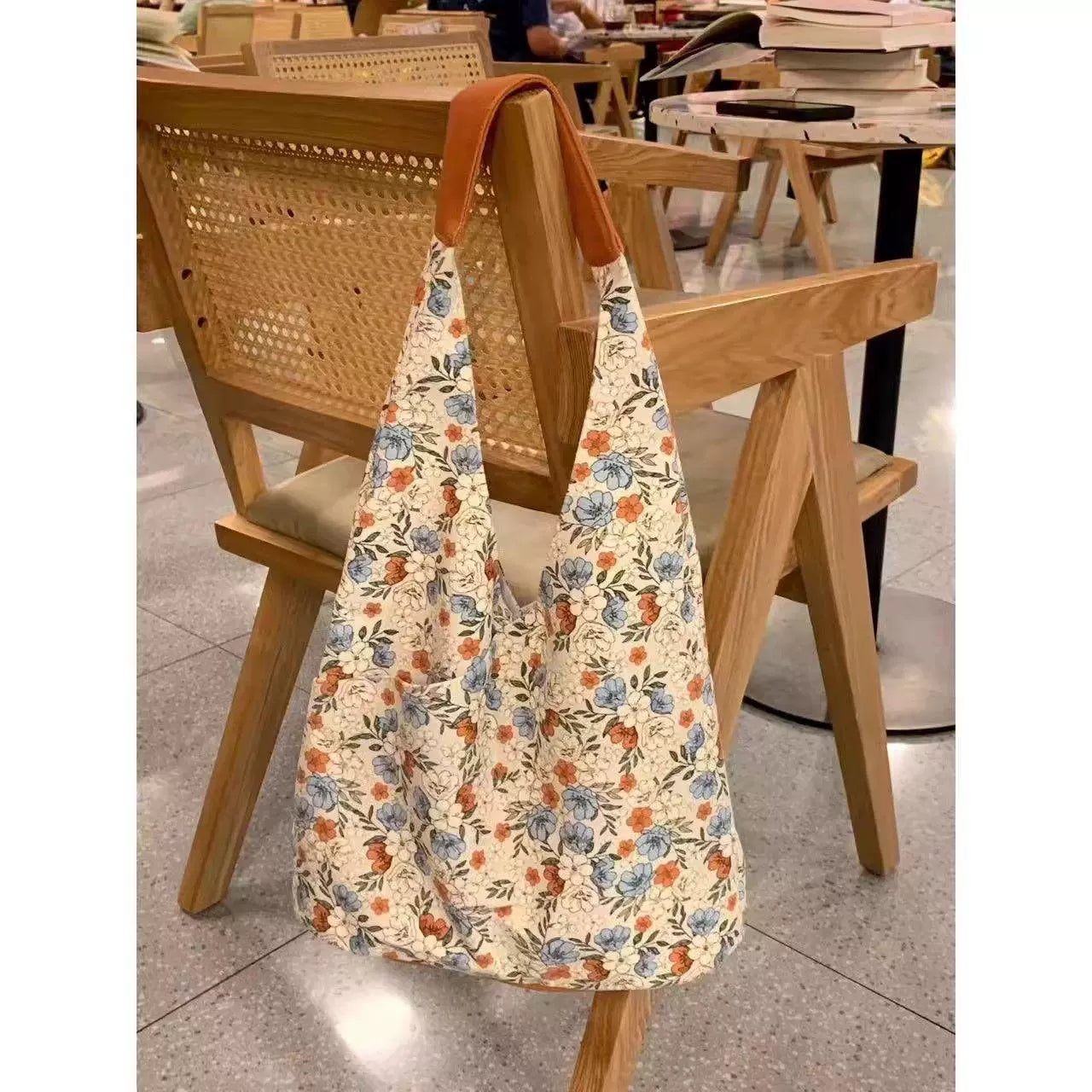 Bohemian Floral Canvas Shoulder Bag