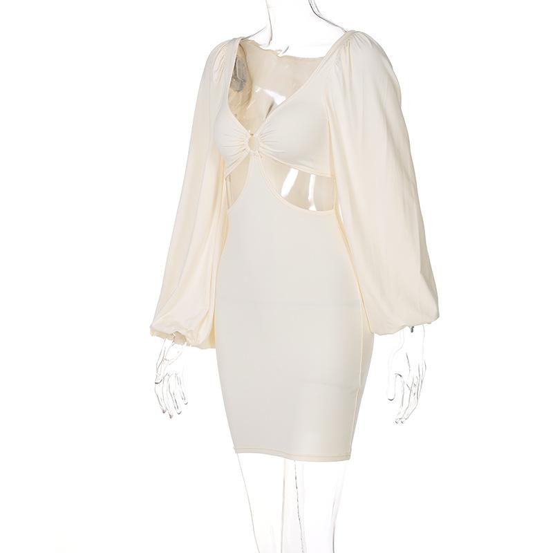 Sexy Lantern Sleeves Summer Short Dresses-Dresses-Free Shipping at meselling99