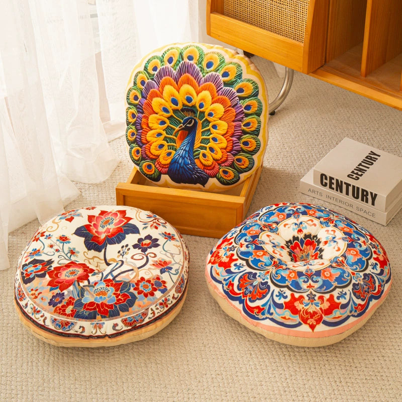 Round Ethnic Style Cushion