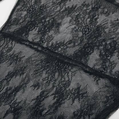 Sexy Black Sheer Lace Dress