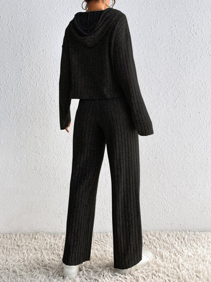 Casual High Neck Fall  Two Pieces Knitted Suits