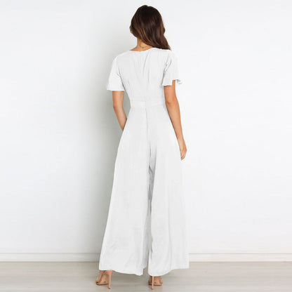 Casual Summer Short Sleeves Women Jumpsuits