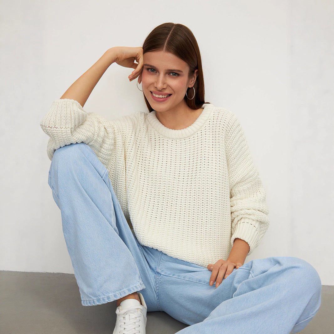 Lantern Sleeve Pullover Sweater