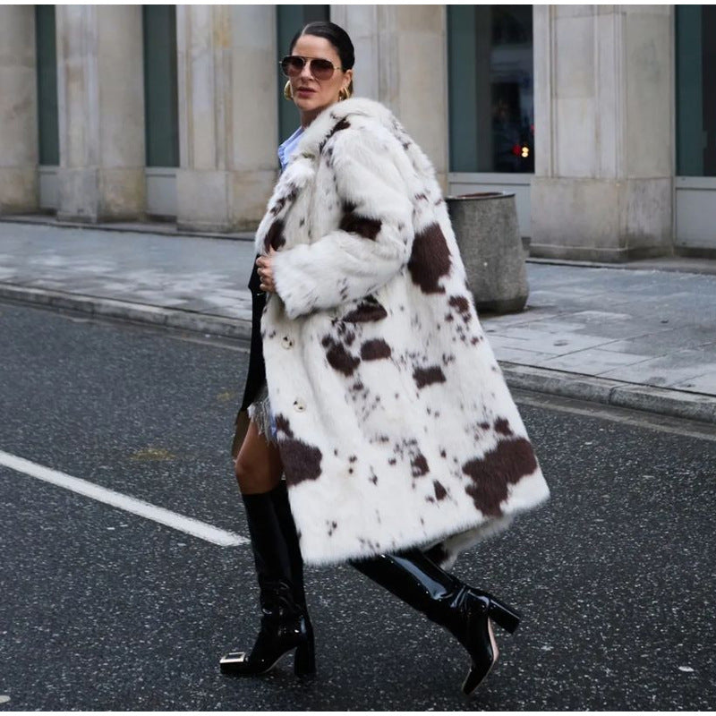 Women's Winter Fashion Eco-Friendly Fur Jacket Coat