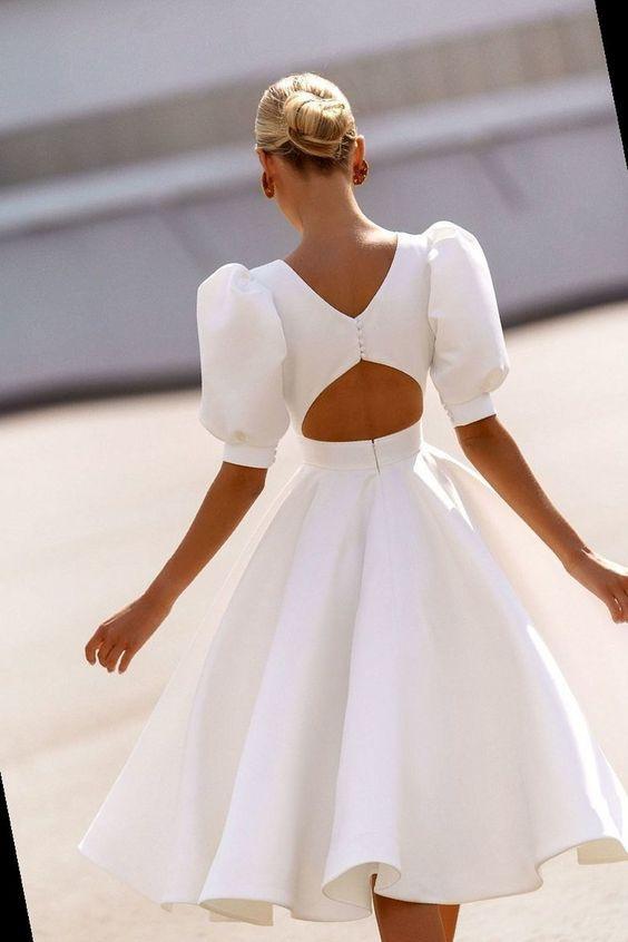 New Women Half Sleeves Sexy Midi Length Dresses-Vintage Dresses-Free Shipping at meselling99
