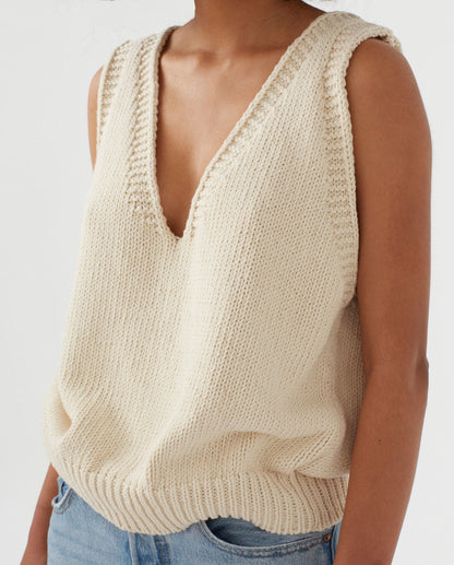 Sexy V Neck Sleeveless Knitted Vest