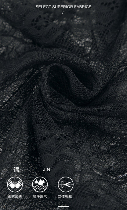 Sexy Black Sheer Lace Dress