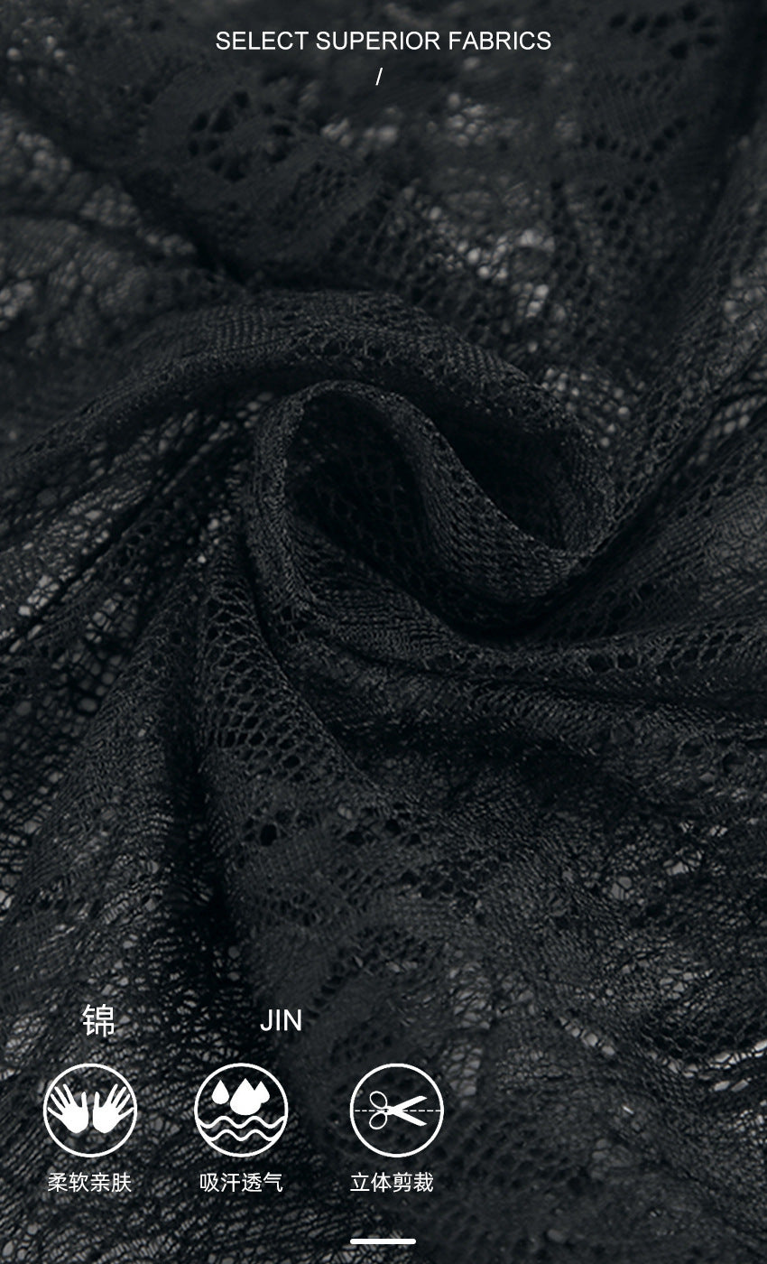 Sexy Black Sheer Lace Dress