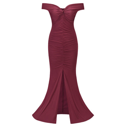 Sexy Backless Slim Women Evening Party Dresses-Dresses-Orange Red-S-Free Shipping at meselling99