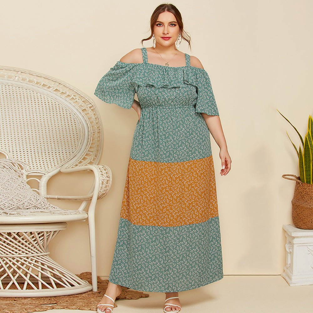 Women Floral Print Plus-Size Dress