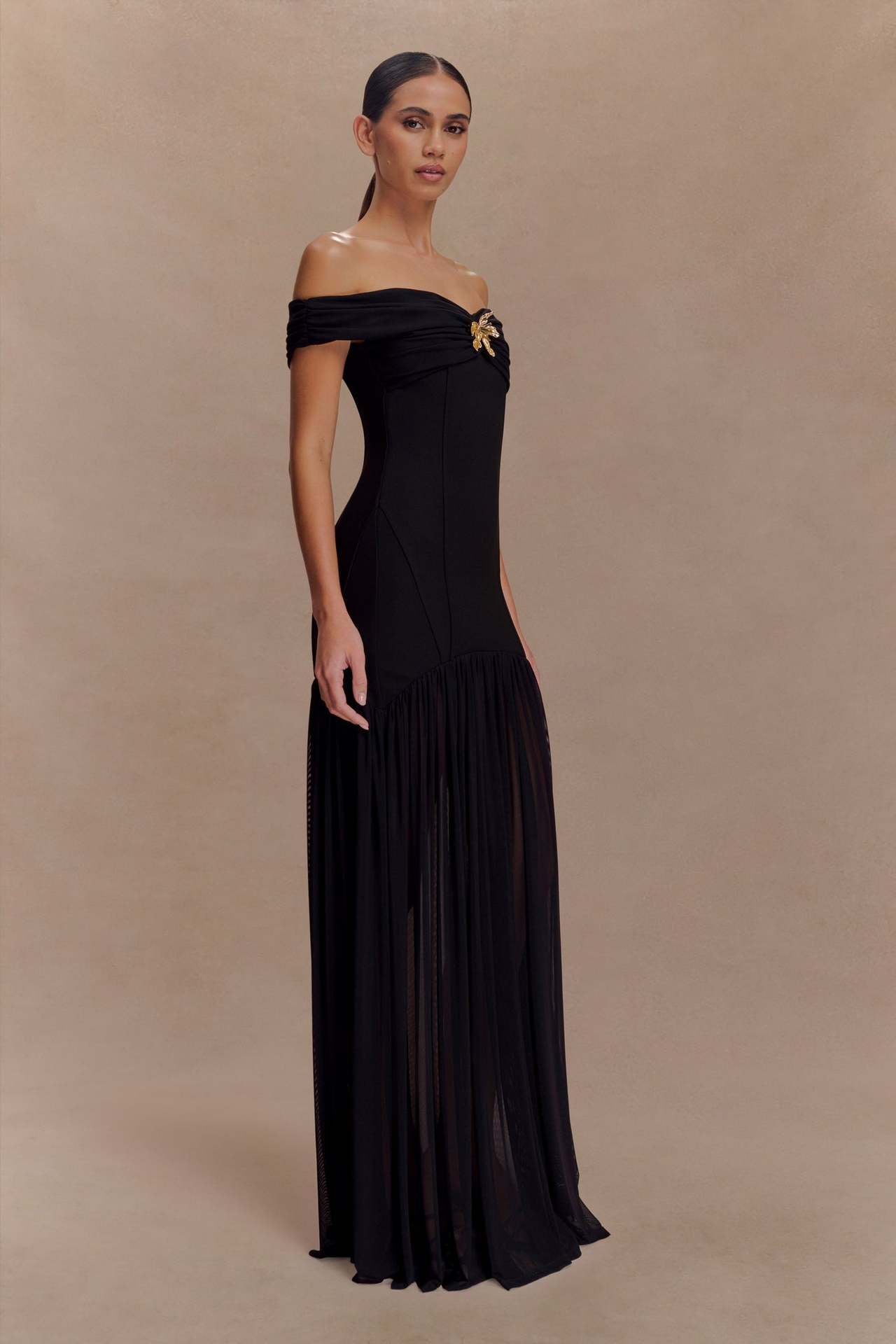 Elegant Floral Strapless Bodycon Dress