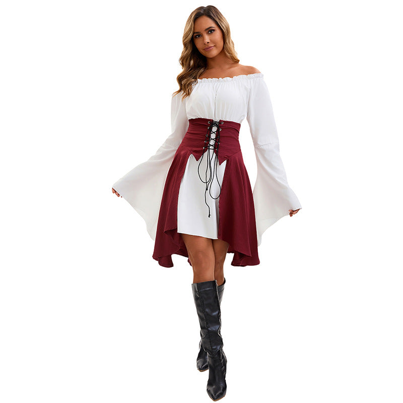 Renaissance Pirate Shirt - Medieval Halloween Costume Blouse for Women