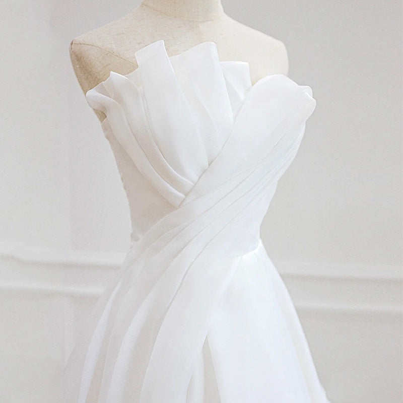 Off-the-Shoulder Mermaid Wedding Dress with Train