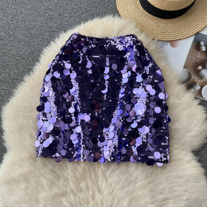 Sexy Sequined Summer A Line Mini Skirts
