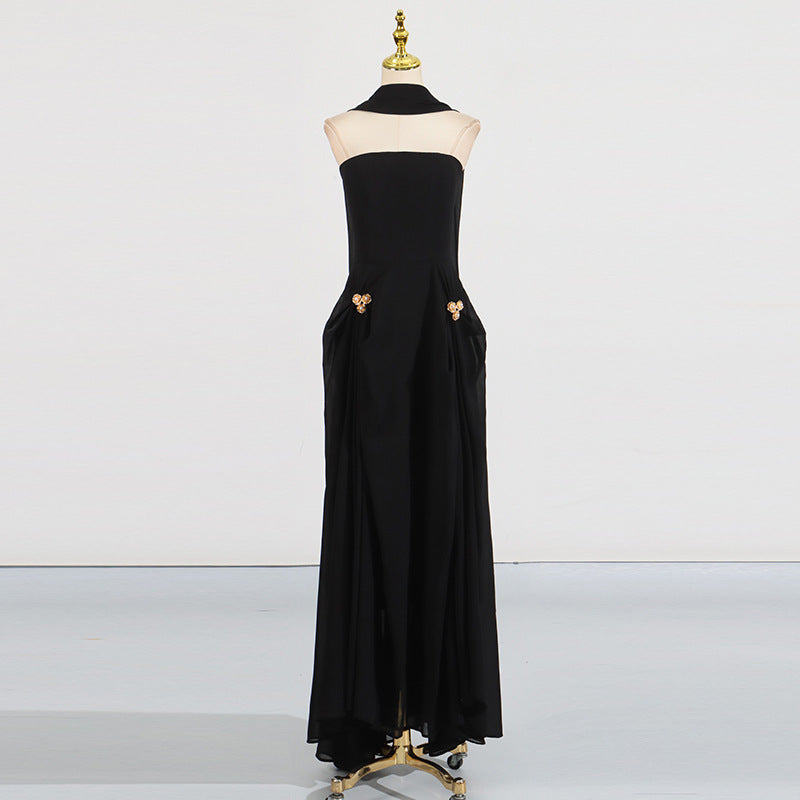 Designed Elegant Strapless Black Evening Dresses