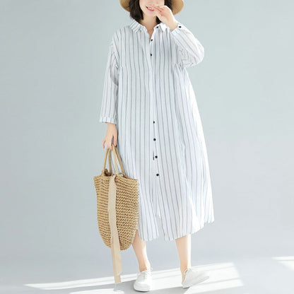 Fashion Linen Plu Ssizes Fall Shirts Coats-Coats & Jackets-White-One Size-Free Shipping at meselling99