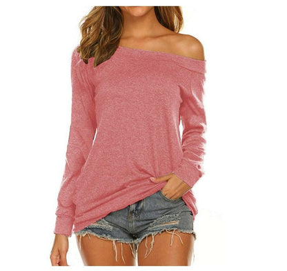 Women's Off-Shoulder Long Sleeve T-Shirt