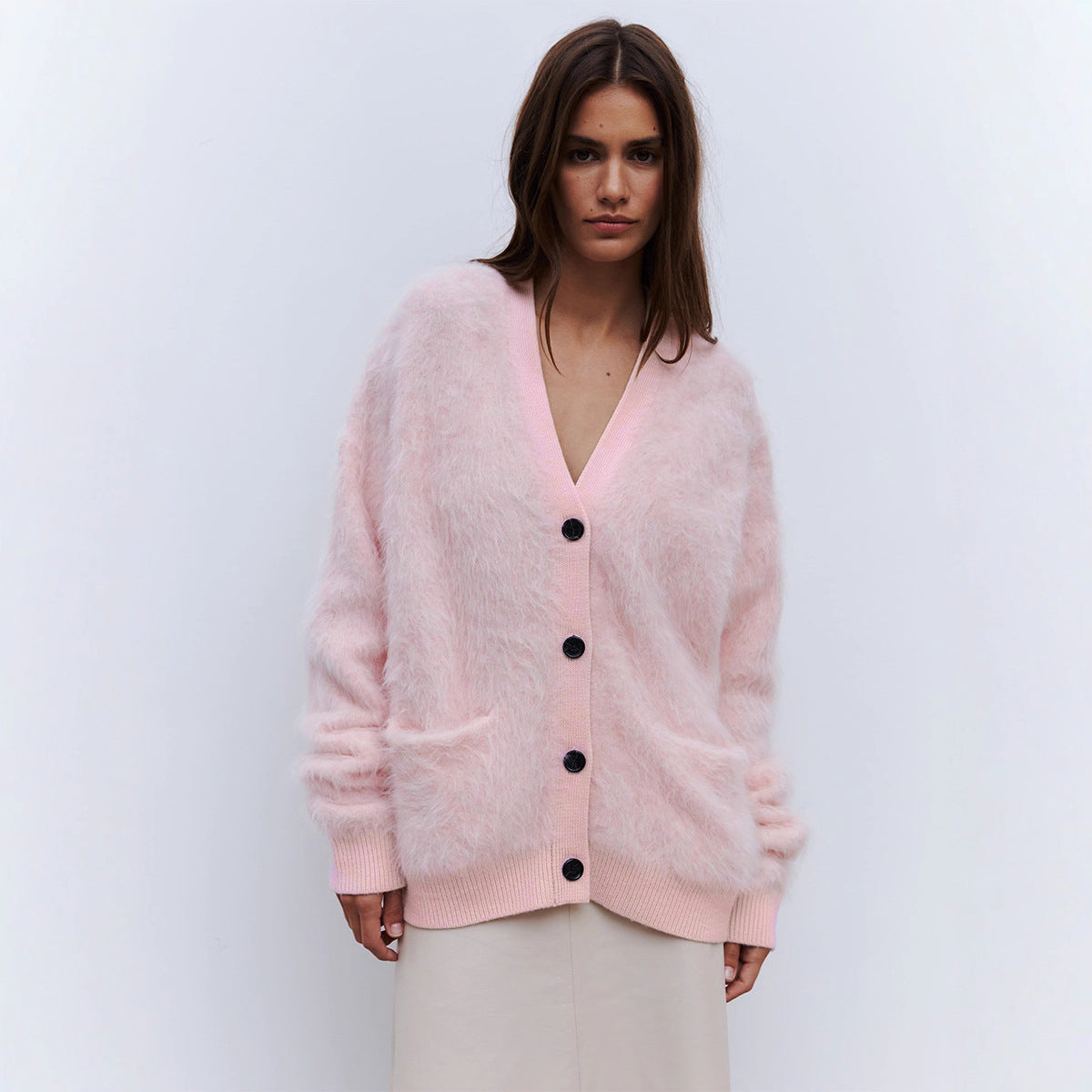 Women's Lazy Style Mink Sherpa Cardigan