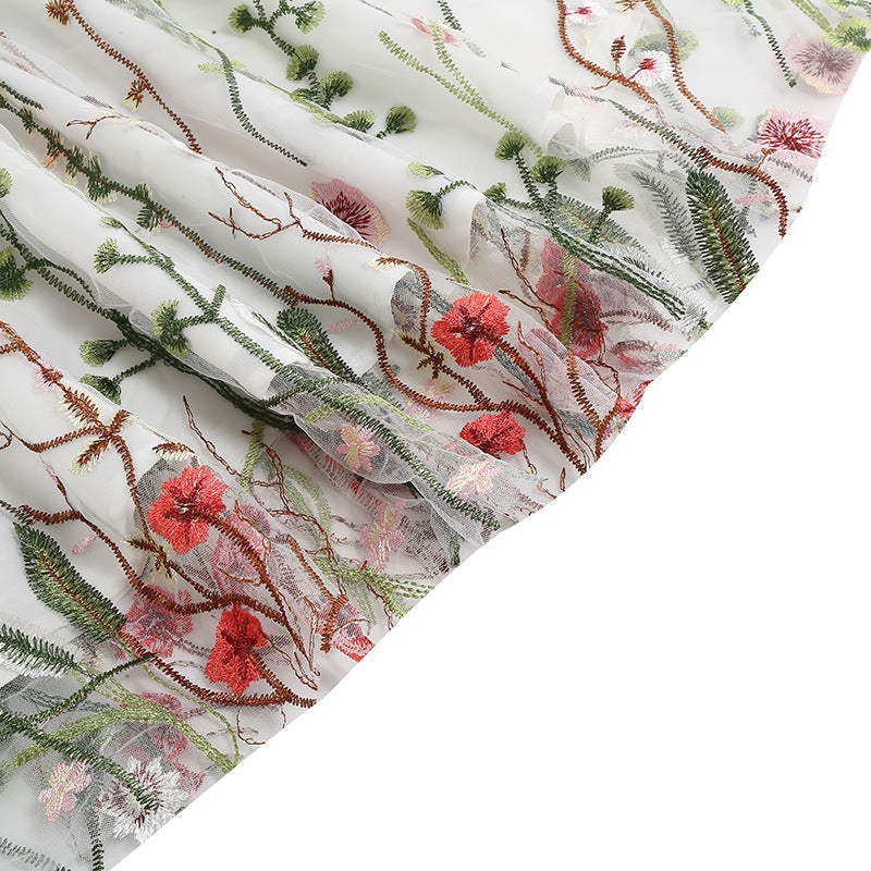 Vintage Sleeveless Embroidery Dresses-Dresses-Free Shipping at meselling99