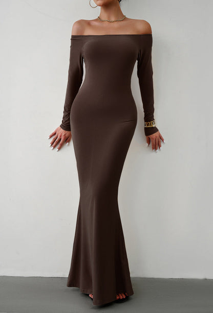 Sexy Off The Shoulder Long Knitted Dresses