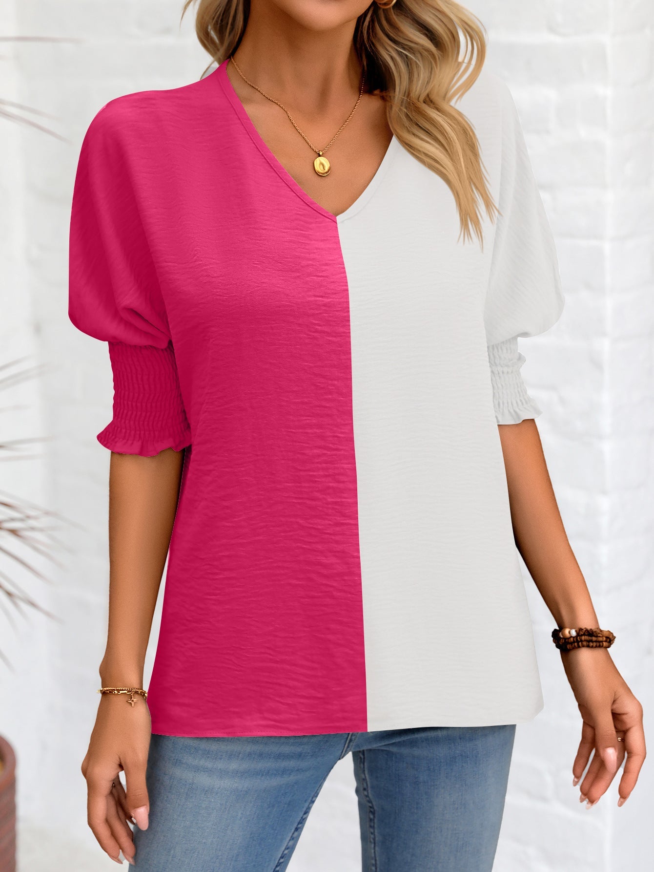 Leisure Summer V Neck Short Sleeves T Shirts