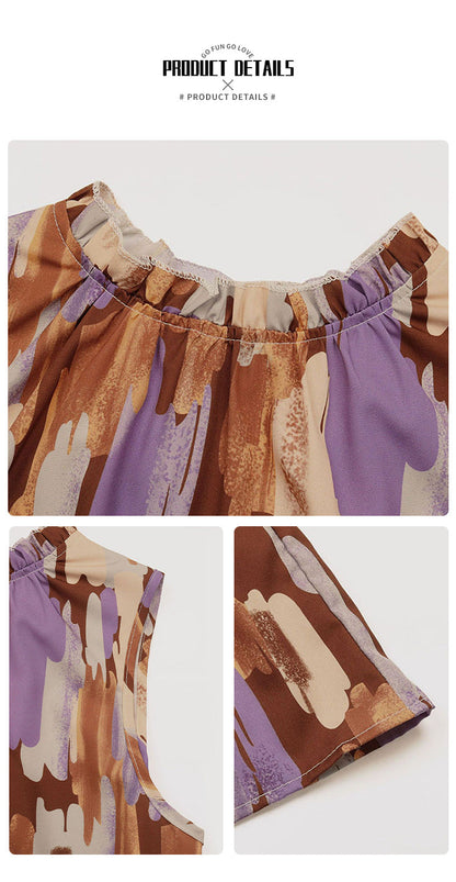 Casual Halter Ruffled Sleeveless Shirts