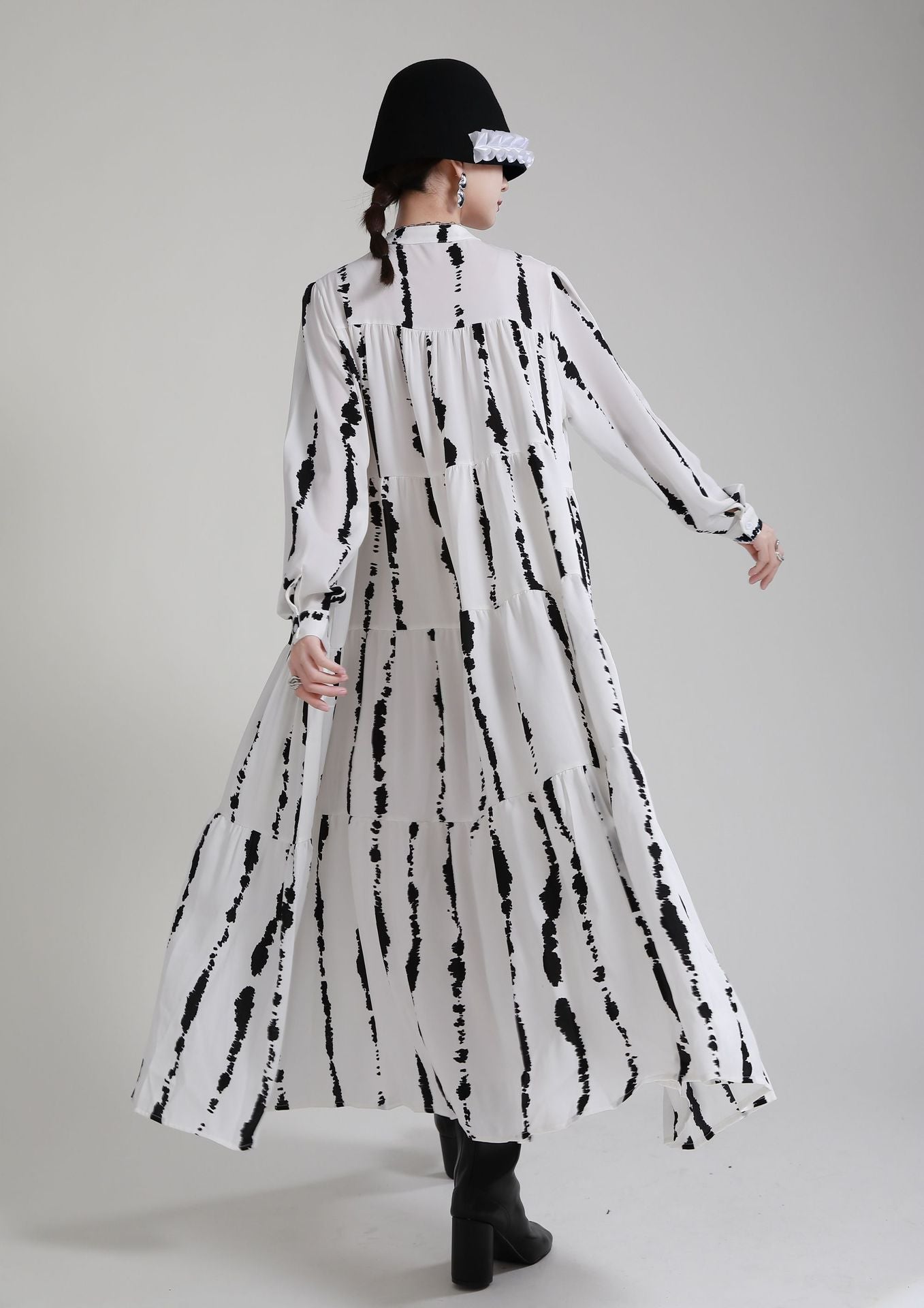 Women Long Sleeves Stand Collar Fall Cozy Dresses-Cozy Dresses-Free Shipping at meselling99
